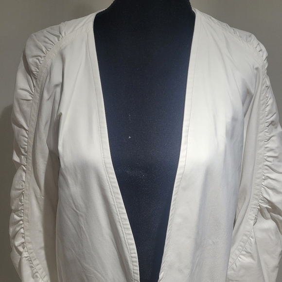 Dries Van Noten Women's Open Front Jacket L White Designer Avant Garde Minimal - Picture 4 of 11